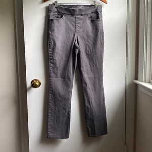 Gloria Vanderbilt Gray Avery Straight Leg Jeans Jeggings 5 pocket Soft size 8